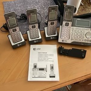 Att cordless answering machine with 3 extension handsets Bluetooth technology